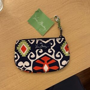 Vera Bradley Navy and Red Patterned Pouch